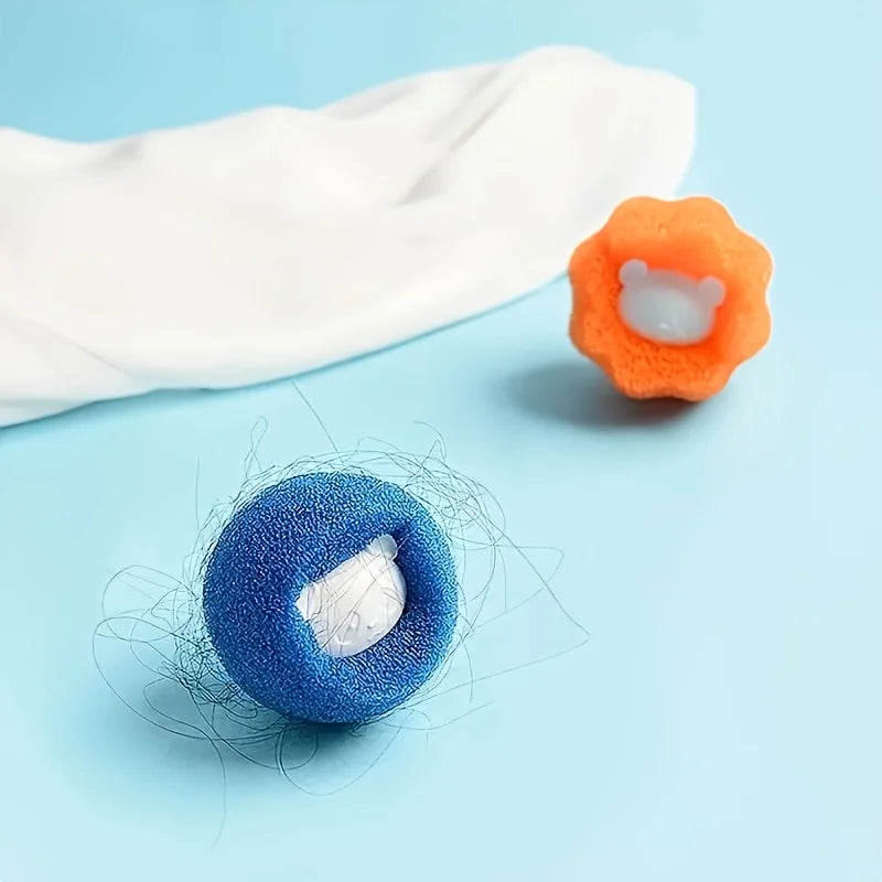 30-Piece Set of Random Color Pet-Shaped Laundry Balls, Anti-Tangle Cleaning Balls, Household Hair Removal Sponge Magic Cleaning Balls, Laundry Lint Remover
