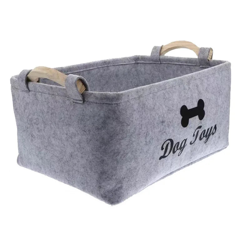 Felt pet toy box, dog toy box, storage basket box - perfect for organizing pets